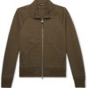 Cotton-Blend Jersey Zip-Up Sweatshirt
